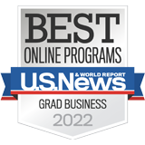 2022 U.S. News and World Report badge for Best Online Graduate Business