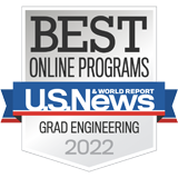 2022 U.S. News and World Report badge for Best Online Graduate Engineering