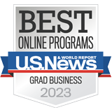 2023 U.S. News and World Report badge for Best Online Graduate Business