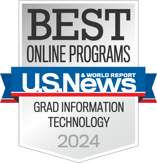 2024 U.S. News and World Report badge for Best Online Graduate Computer Information Technology